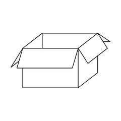 figure box open icon, vector illustraction design image
