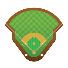 Vector of baseball field background.