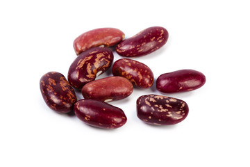 Red beans isolated on white background