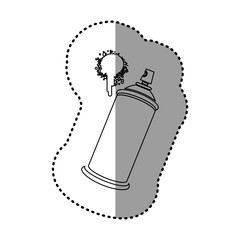 contour aerosol sprays with a stain icon, vector illustraction design