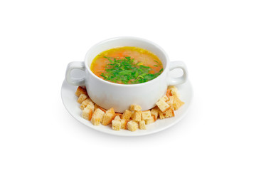 soup isolated on a white background