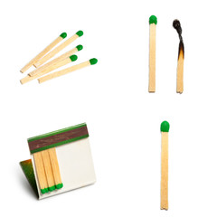  matches isolated on white background
