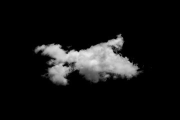 Fototapeta na wymiar White cloud on black background