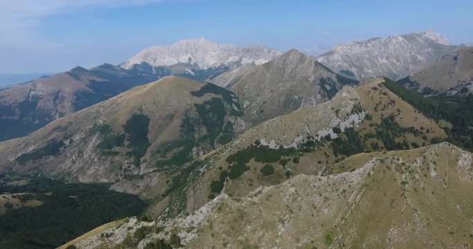 Drone high view mountains alps