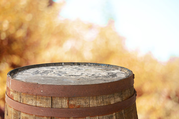 Fototapeta premium Old barrel top for display montages