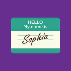 Hello my name is card, Label sticker, introduce badge welcome. my name is card vector