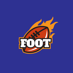 American football logo vintage label vector badge