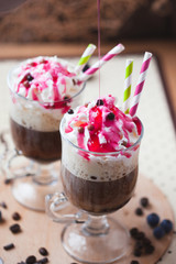 Iced caramel latte