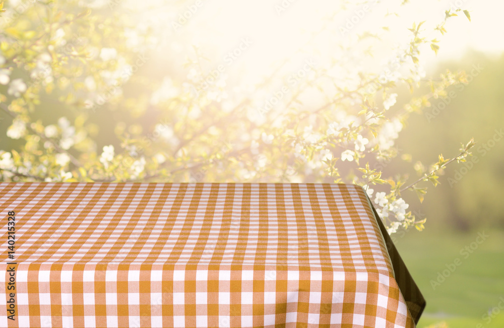 Wall mural empty table