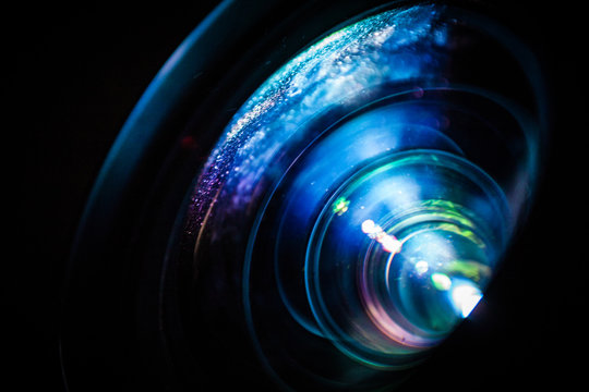 Macro Of A Projector Lens