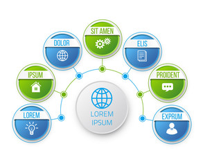 Infographics with steps or options