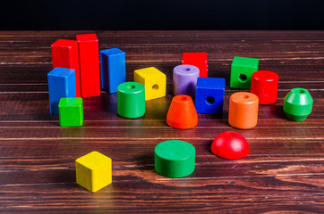 color wooden toy blocks