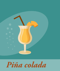 Pina colada cocktail menu item or any kind of design