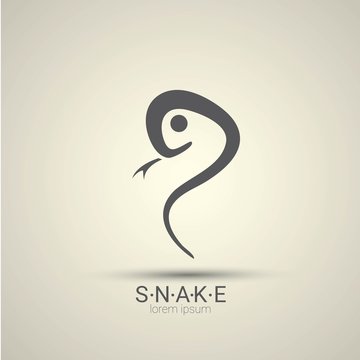 vector angry dangerous snake logo design