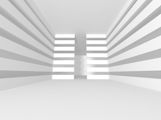 Futuristic White Architecture Design Background