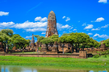 Ancient temple of Ayutthaya, Wat Phra Ram, Thailand