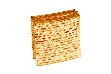 Matzo on white background