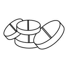 figure tablets treatment icon, vector illustraction design image