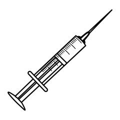 figure syringe with blood icon, vector illustraction design