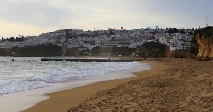 4K UltraHD View of the beach at Albufeira, Portugal