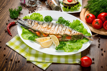 grilled mackerel. Tasty and healthy food
