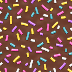 Seamless pattern with many decorative sprinkles