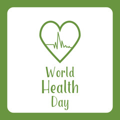 Greeting card of the World Health day