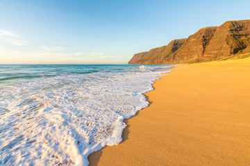 Amazing Polihale beach State Park, Kauai island, Hawaii