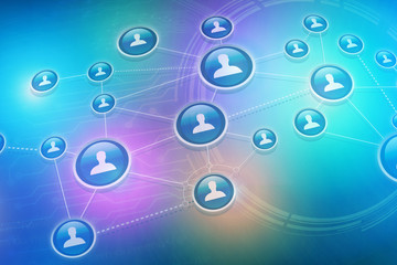Fototapeta premium Concept of business international network interface - Technology concept
