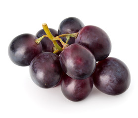 Red grape berry bunch isolated on white background cutout
