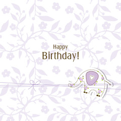 Happy birthday card. Greeting card template.