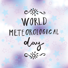 Greeting card of the World Meteorological Day