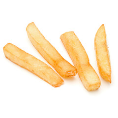 French Fried Potatoes isolated on white background