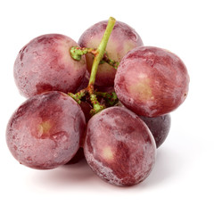 Red grape berry bunch isolated on white background cutout