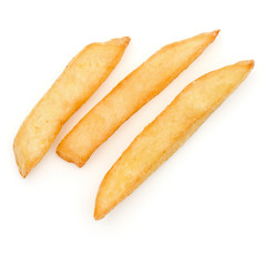 French Fried Potatoes isolated on white background