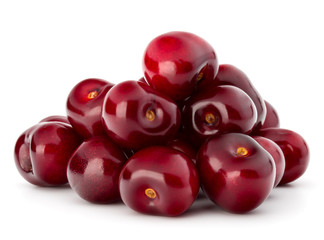 Sweet cherry berries isolated on white background cutout