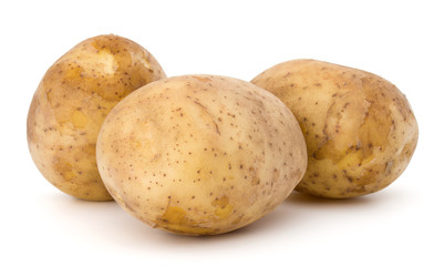 new potato tuber isolated on white background cutout