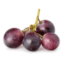 Red grape berry bunch isolated on white background cutout