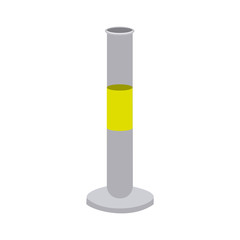 yellow clinical experiment icon, vector illustraction design