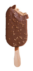 Ice cream on stick in chocolate glaze