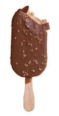 Ice cream on stick in chocolate glaze