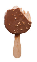 Ice cream on stick in chocolate glaze