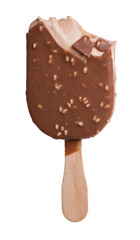 Ice cream on stick in chocolate glaze