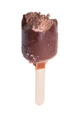 Ice cream on stick in chocolate glaze