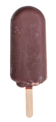 Ice cream on stick in chocolate glaze