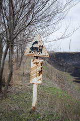 old road sign