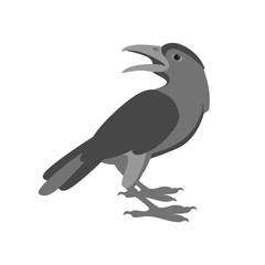 Crow vector illustration style Flat