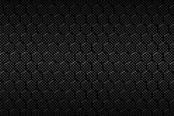 black carbon fiber hexagon pattern.