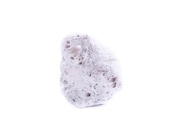 Macro mineral stone pumice stone on white background