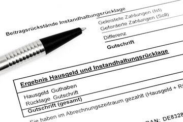 Instandhaltungsrücklage